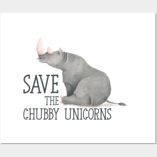 Save the chubby unicorns Posters and Art